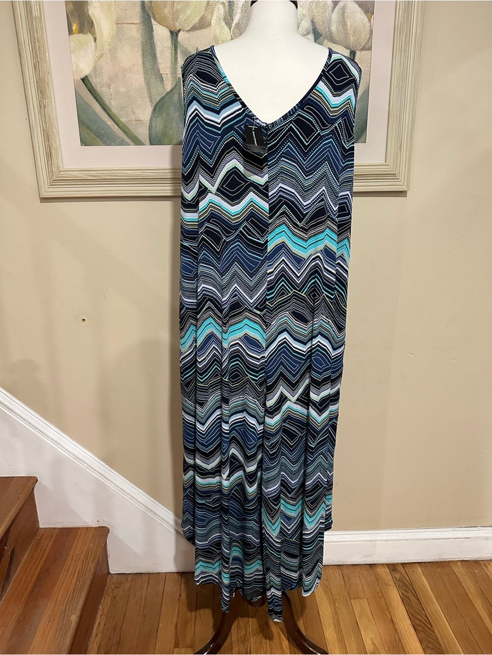 Sami & Jo Plus Size 2X Blue Jumpsuit with Pockets - Picture 7 of 8